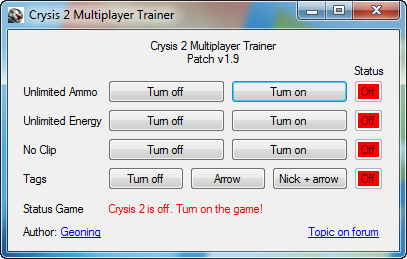Crysis 2 Multiplayer Trainer