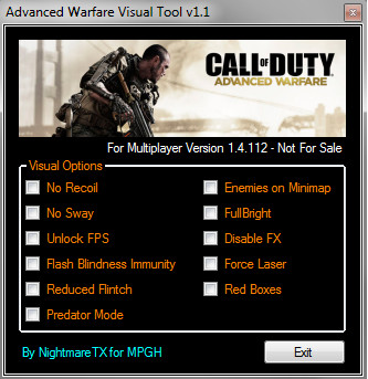 Call of Duty Advanced Warfare 1.4.112 ВХ, No Recoil
